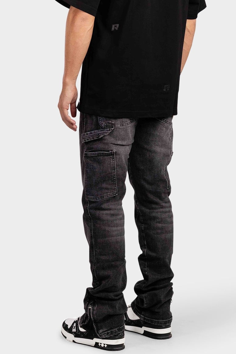 RIVERO - STRAIGHT WORKER JEANS BLACK – Concept R
