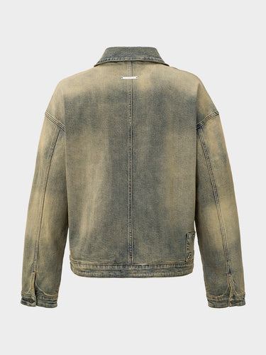 EmbossedDenimJacketBack
