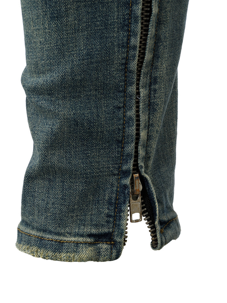 RIVERO - ZIP DENIM JEANS OFF WHITE – Concept R