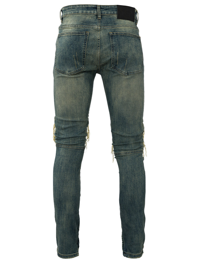 RIVERO - ZIP DENIM JEANS OFF WHITE – Concept R